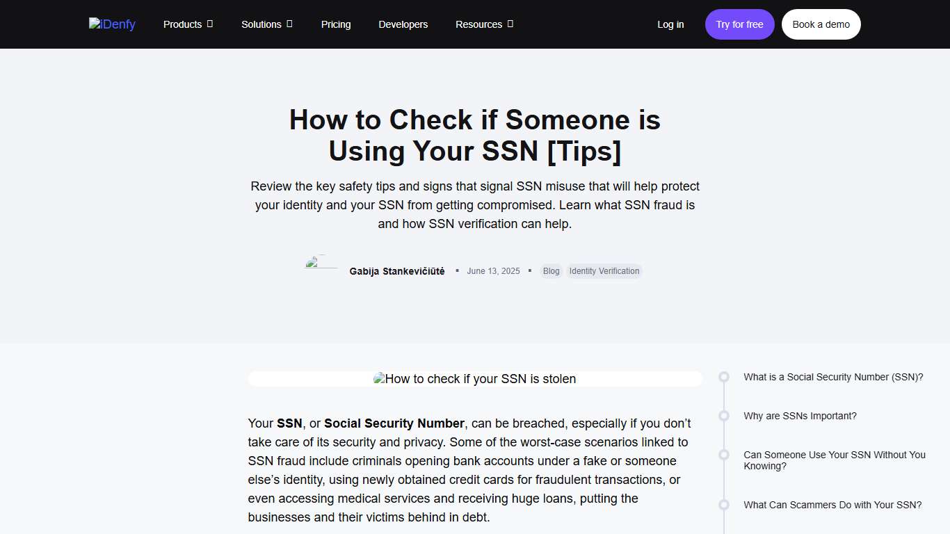 How to Check if Someone is Using Your SSN [Tips] - iDenfy