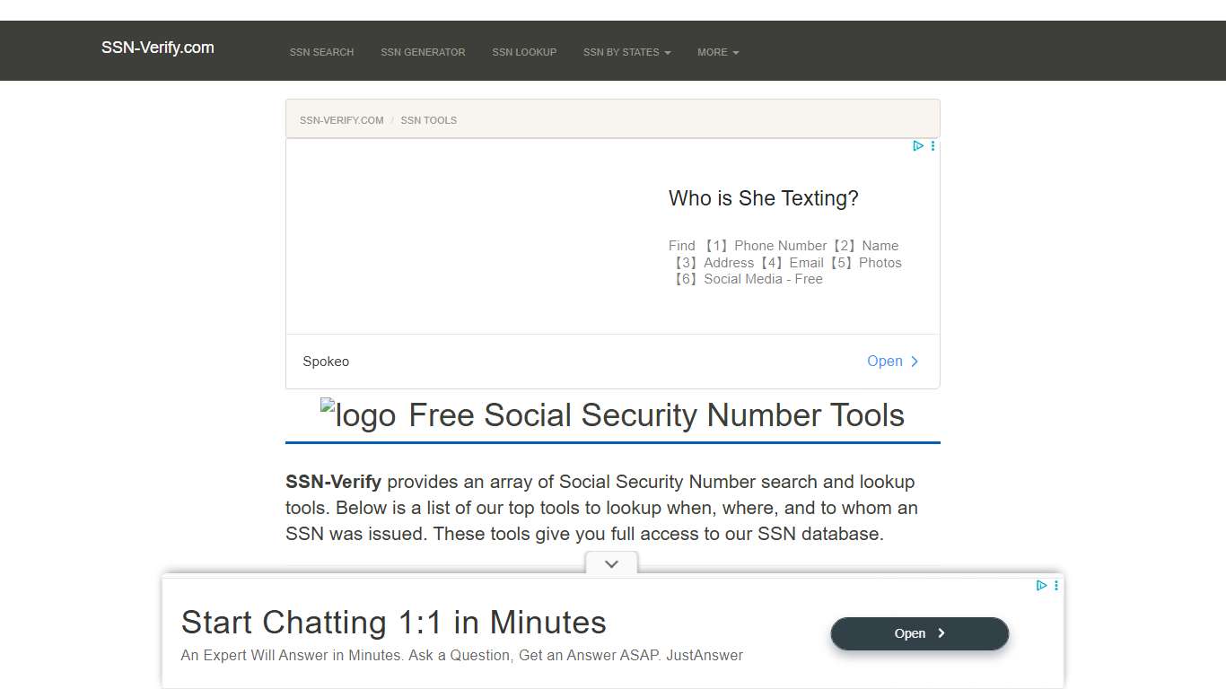 Free SSN Search Tools SSN-Verify.com